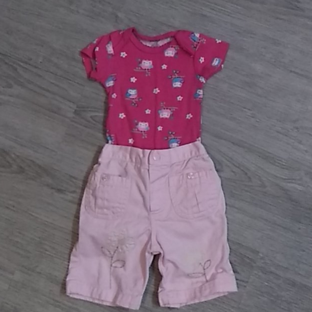 Onesie and pink pants